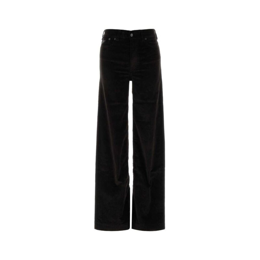 Lois Women Dark Brown Stretch Corduroy Palazzo Pant